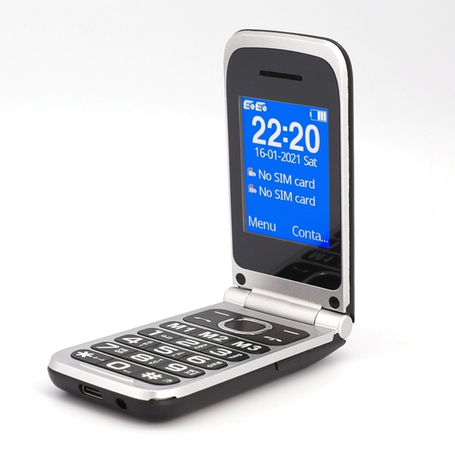 G2401 Factory Price One Button Help Large Font Big Battery Fm Radio 2g Flip Senior Mobile Phone
