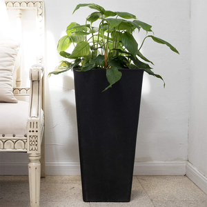 Vaso Fioriera Quadrato Alto in Metallo <span class=keywords><strong>da</strong></span> 14,3 Galloni per <span class=keywords><strong>Giardino</strong></span> e Arredamento Casa - Product Image 3