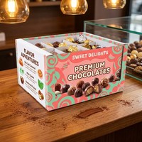 Présentoir PDQ en carton ondulé recyclable et écologique, prêt à l'emploi, avec logo personnalisé, pour chocolats, bonbons, barres énergétiques, boîte de comptoir