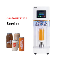 Machine de scellage commerciale automatique électrique non rotative pour bouteilles en papier, plastique, boissons gazeuses et canettes en aluminium