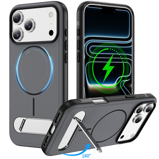 Accurate Cutout Durable Wireless Charging Kickstand Magnetic Mobile Phone Case Cover for iPhone 14/14 Plus/14 Pro/14 Pro Max