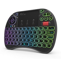 Clavier sans fil Rii X8 Mini avec pavé tactile, récepteur USB 2.4G, disposition russe, arabe, coréenne, lecteur multimédia, Android Box, rechargeable