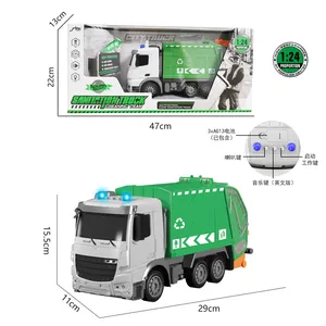 Recycling Vuilniswagen Speelgoed Kids Diy Montage Trash Truck Wrijving Power Dump Speelgoed Vuilniswagens Met Licht En Geluiden Kinderen