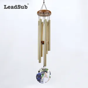 Nhỏ âm nhạc trong nhà mini Kim Loại tường treo vườn đồ trang trí mặt trời Catcher Spinner Chimes Nguồn cung cấp Chuông gió với hộp chuông