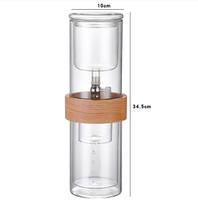 Westgreen Portable haute borosilicate verre bouilloire cafetière ensemble couvercle glace froide infuser café filtre goutte à goutte brassage café/thé