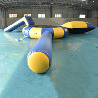 Trampoline gonflable aquatique avec toboggan, prix de gros usine