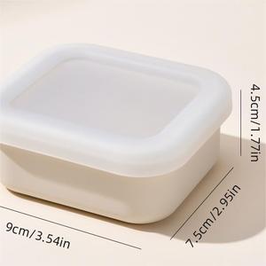 Boîte alimentaire en silicone à double compartiment, sans BPA, réutilisable, compatible micro-ondes et lave-vaisselle, étanche, écologique, vente en gros - Product Image 6