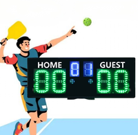 Papan Skor Digital LED Otomatis Sensor Raket Trykid untuk Rumah dan Penggunaan Umum, Cocok untuk Pickleball, Tenis, Badminton, dan Tenis Meja