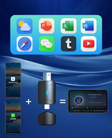 Adaptateur sans fil CarPlay Android Auto Plug&Play 2 en 1 Mini Box Dongle sans fil BT pour voitures équipées de CarPlay/Android Auto filaire d'origine