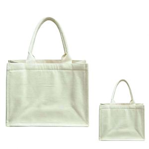 Custom Letter Print Recycled Canvas <b>Tote</b> Bag - Eco Friendly Durable Personalized Size Color for Shopping Travel - Product Image 1