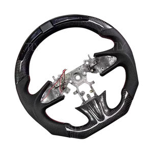 <span class=keywords><strong>พวงมาลัย</strong></span>หนังคาร์บอนไฟเบอร์แบบมีรูพรุน พร้อมหน้าจอ LED สำหรับอินฟินิตี้ Q50 ปี 2014-2017 อุปกรณ์ตกแต่งภายในรถยนต์ - Product Image 2