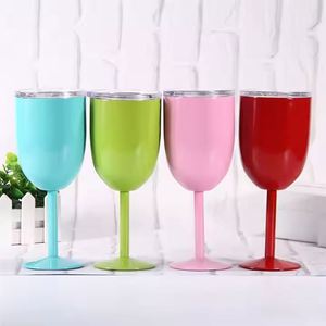 Verre à vin rouge classique à double paroi avec couvercle, en acier inoxydable 304, isolé sous vide, capacité 10 oz, cadeau de fête, design créatif - Product Image 2