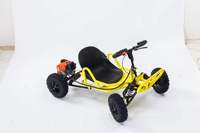 Go Kart de Gasolina de 90CC y 2 Tiempos para Adultos, Todoterreno, Velocidad Máxima de 35 km/h, Arranque Manual Opcional, Neumáticos de 4/6 Pulgadas