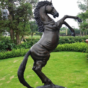주조 기술과 3D 디자인으로 야외 장식 맞춤형 대형 동물 점프 청동 말 조각 - Product Image 1