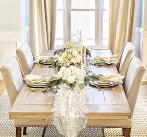 Runner da Tavola in Pizzo Bianco 14 X 120 Pollici, Runner da Tavola Ricamato Boho per Matrimoni, Feste, Addii al Nubilato, Decorazioni <span class=keywords><strong>Vintage</strong></span> Rustiche - Product Image 2