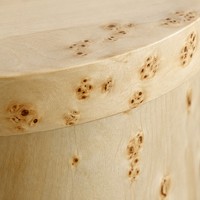Table basse moderne en bois ronde pour petits espaces, tables d'appoint pour salon et bureau, table d'appoint tambour en bois naturel