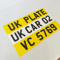 Lettres chromées pour badge de voiture, personnalisées au Royaume-Uni, 52x11cm, en acrylique réfléchissant, plastique, autocollantes, imperméables, gravées au laser, en relief, imprimées