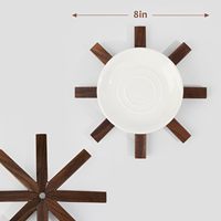 Nouveau design en bois dessous de plat chaud sous-verre ensemble, décoration arbre en bois sous-verre