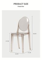 Chaises de mariage d'extérieur en plastique, chaises de réception démontables, chaises fantômes de luxe en acrylique transparent empilables pour banquets et hôtels