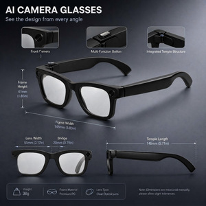 Nuevas gafas inteligentes con IA, almacenamiento integrado, foto, video, reconocimiento de objetos por IA, traducción instantánea multilingüe - Product Image 5