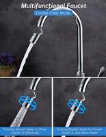 Buse de pulvérisateur Flexible moderne de robinet universel à 720 degrés pour adaptateur d'extension de robinet de bassin de cuisine