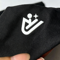 Motif logo 3D en silicone thermocollant à chaud, accessoires vestimentaires de haute qualité, toucher doux, durable