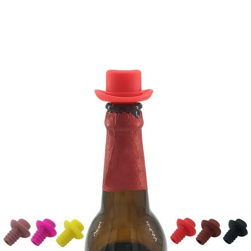 Decorative silicone wine bottle stopper whisky novelty rubber plastic cute keep fresh bottle stopper gift