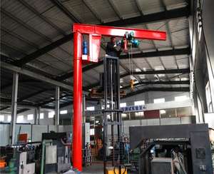 Grúa de Columna Móvil Manual con Polipasto Eléctrico de Cable Metálico - Product Image 3