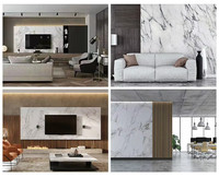 Panneau mural en PVC léger personnalisé, effet marbre, haute luminosité, résistant aux UV, pour appartements et maisons