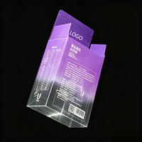 Boîte d'emballage pliable personnalisée en PET transparent, écologique, avec impression couleur UV, gaufrage à chaud et film protecteur pour