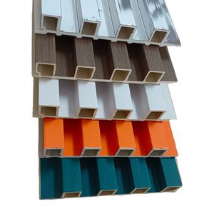 Panneaux muraux en WPC de forme carrée, imperméables, écologiques, de différentes tailles et couleurs, surfaces texturées pour la décoration murale intérieure - Product Image 2