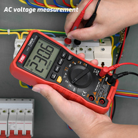 Multimètre numérique TASI TA803B 5999 chiffres, plage automatique/manuelle, véritable valeur efficace AC/DC, tension/courant 1000V/10A, mesure de température, faible consommation