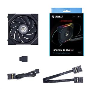 Ventilateur PC <span class=keywords><strong>Lian</strong></span> <span class=keywords><strong>Li</strong></span> UNI FAN TL120-3 haute performance blanc/noir avec éclairage RGB pour dissipation thermique - Product Image 6