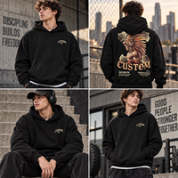 Sweat à capuche personnalisé avec logo OEM, faible MOQ, coton lourd de haute qualité 420GSM, pull oversize vierge pour homme, streetwear