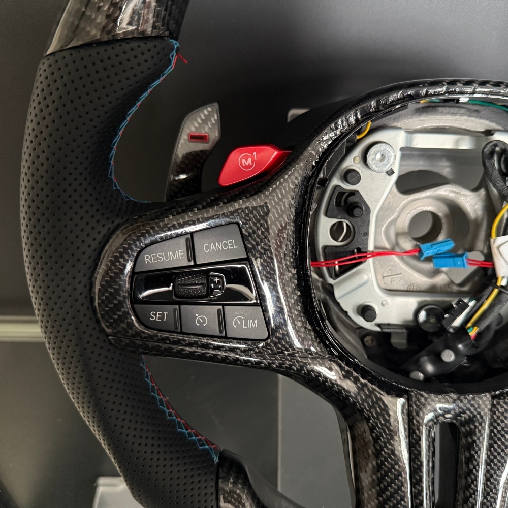 Custom Glossy Carbon Fiber Steering Wheel (BMW Fitment), photo 4
