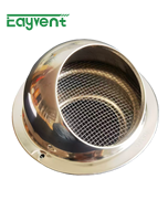 Capot de cheminée moderne en acier inoxydable, protection extérieure contre la pluie et la neige avec grille, sortie d'air murale imperméable