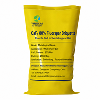 Briquettes de fluorite de qualité industrielle CaF2 80% pour la sidérurgie, flux métallurgique Yingcai