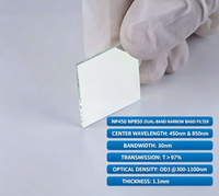 Rehoboth Dual-Band Narrow Band Glass Filter NP450 NP850 Bandwidth 30nm T97% OD3 All-dielectric Coating Thickness 1.1mm 1-Year