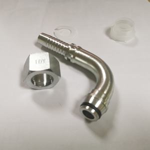 Raccord de TUBE hydraulique, femelle métrique à 90 degrés, cône à 24 degrés, O-RING <span class=keywords><strong>L</strong></span>.T. IS012151.2-DIN3865 20491 - Product Image 1