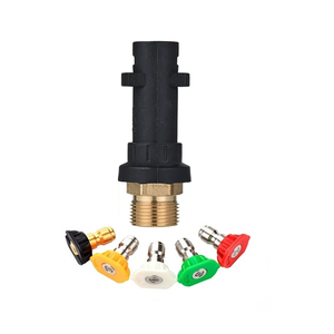 Adaptateur de Karcheri en plastique électrique Coupleur 5 buses <span class=keywords><strong>pour</strong></span> nettoyeur haute pression Raccord M22-14mm Série K2-K7 Accessoires de lavage de voiture - Product Image 1