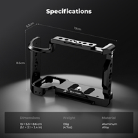 K&F Concept mit Arca-Swiss Schnellwechselbasis & Cold Shoe-Halterung, leichter Aluminium-Kameraschutzkäfig für Sony ZV-E1