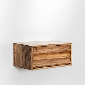 Solid Wood High Quality Luxury Bedside Cabinet with Drawers Modern Floating Nightstand for Home Bedroom Furniture Set - Product Image 1