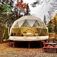 Dôme de tente de glamping rond igloo Eco House à cadre en acier pour attractions touristiques