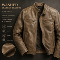 Blouson de motard en cuir vieilli personnalisé avec logo pour homme, uniforme de personnel de moto, vêtement de travail coupe-vent, manteau classique, vente en gros