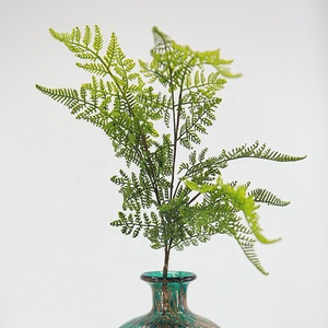 Vente en gros de feuilles de fougère artificielles de haute qualité, <span class=keywords><strong>neuf</strong></span> tiges, pour arrangements floraux de mariage, décoration de la maison, de l'hôtel et du jardin - Product Image 2