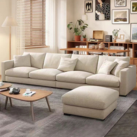 Sofá Moderno Sencillo Minimalista Especial de Plumas Diseño de Sofá Blanco Muebles para Sala de Estar