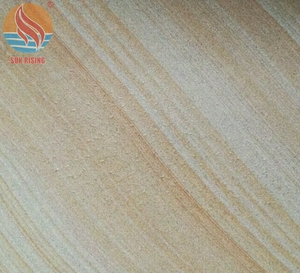 Arenisca Natural Amarilla y Beige para Azulejos de Suelo de Exterior Decoración de Azulejos de Pared de Arenisca de Madera Amarilla - Product Image 1