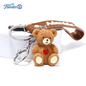 <span class=keywords><strong>Porte</strong></span>-clés en caoutchouc durable, motif dessin animé adorable, cadeau promotionnel gratuit, pendentif pour voiture, sac à main, ours mignon portable - Product Image 5