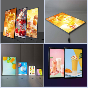 Easy Floor-Standing Vertical <strong>Rotating</strong> LED Billboard Square <strong>Light</strong> <strong>Box</strong> For Mall Catering Advertising Multi-Layer Design - Product Image 2