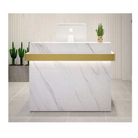 Bureau de réception ovale blanc 120*80 avec logo Ningbo Bureau de réception avec 2 postes de travail